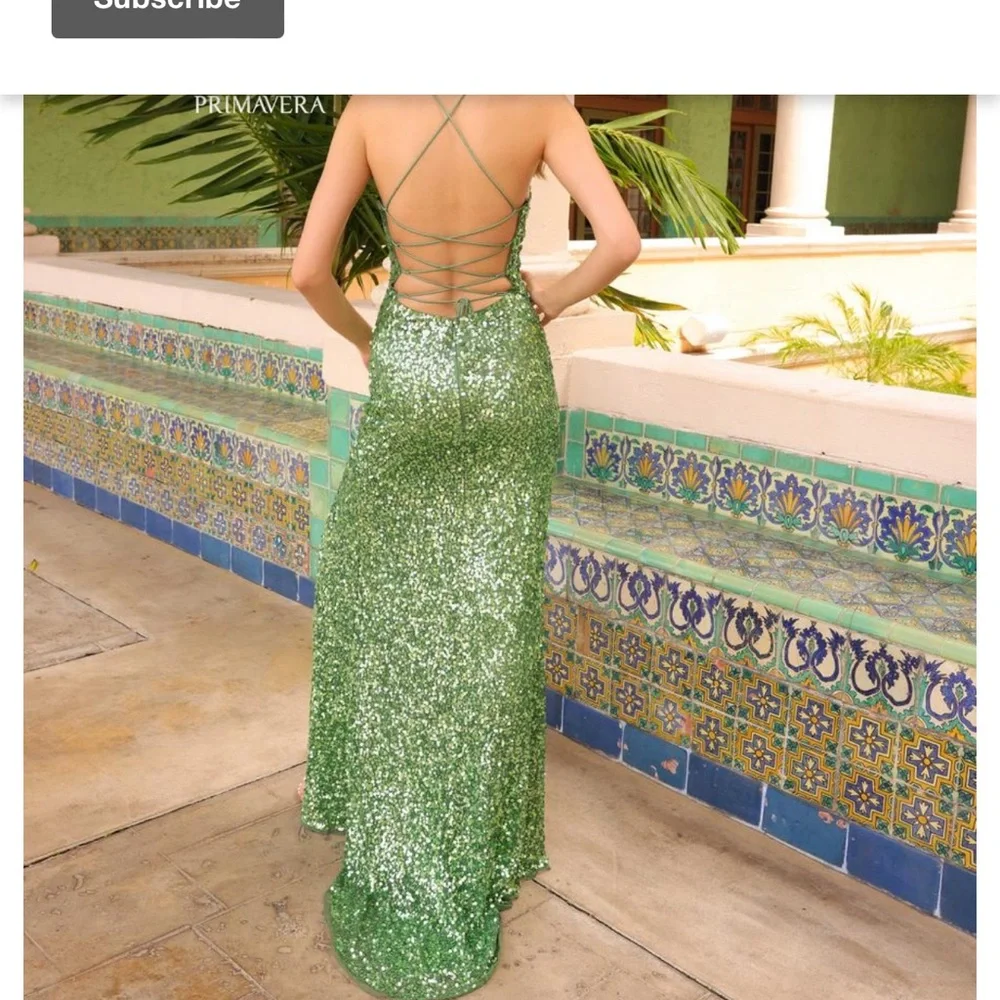 Primavera Exclusives dress emerald green, only worn once, in perfect condition - Picture 2 of 3